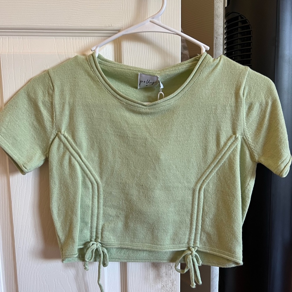 Green Princess Polly Crop Top
